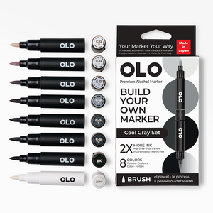 Brush Set 8pc - Cool Gray