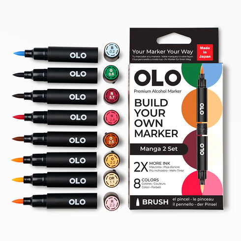 Brush Set 8pc - Manga 2