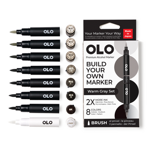 Brush Set 8pc - Warm Gray